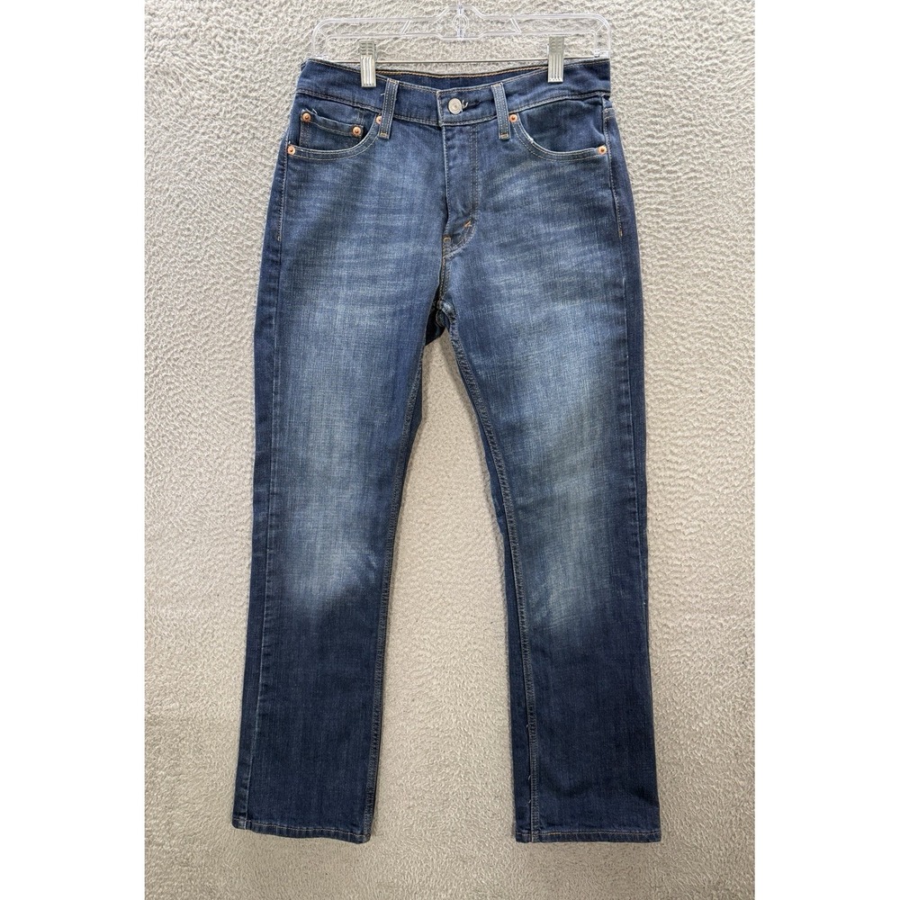 Levis 527 Jeans Mens 29x32 Blue Slim Bootcut Distressed Workwear Skater Grunge